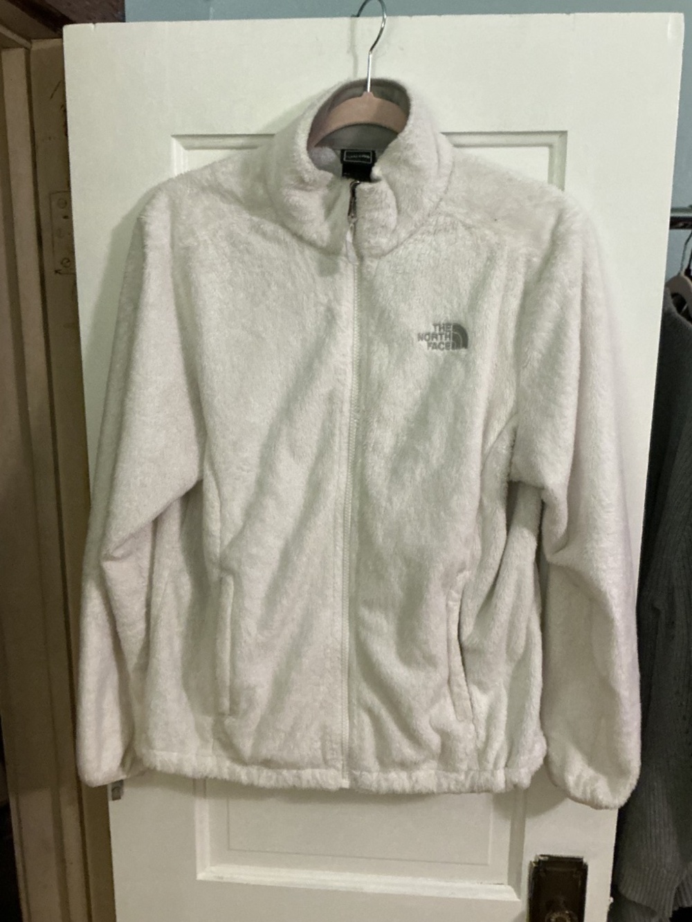 The North Face Ivory Plush High Pile Fleece Full Zip Jacket